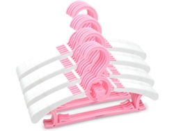COM-FORT HOUSE | Percha de Plástico Infantil | Percha Niños | Color Rosa | Percha Plástico Resistente| Pack 20 Unidades |