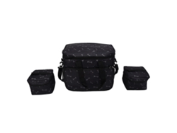 Bolsa De Viaje Para Perros De Tela Oxford Con 2 Recipientes Para Almacenar Comida Y Accesorios.