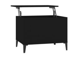 Mesa de centro elevable, diseño moderno, 60 x 44,5 x 45 cm, madera industrializada negra y metal, Dec039700