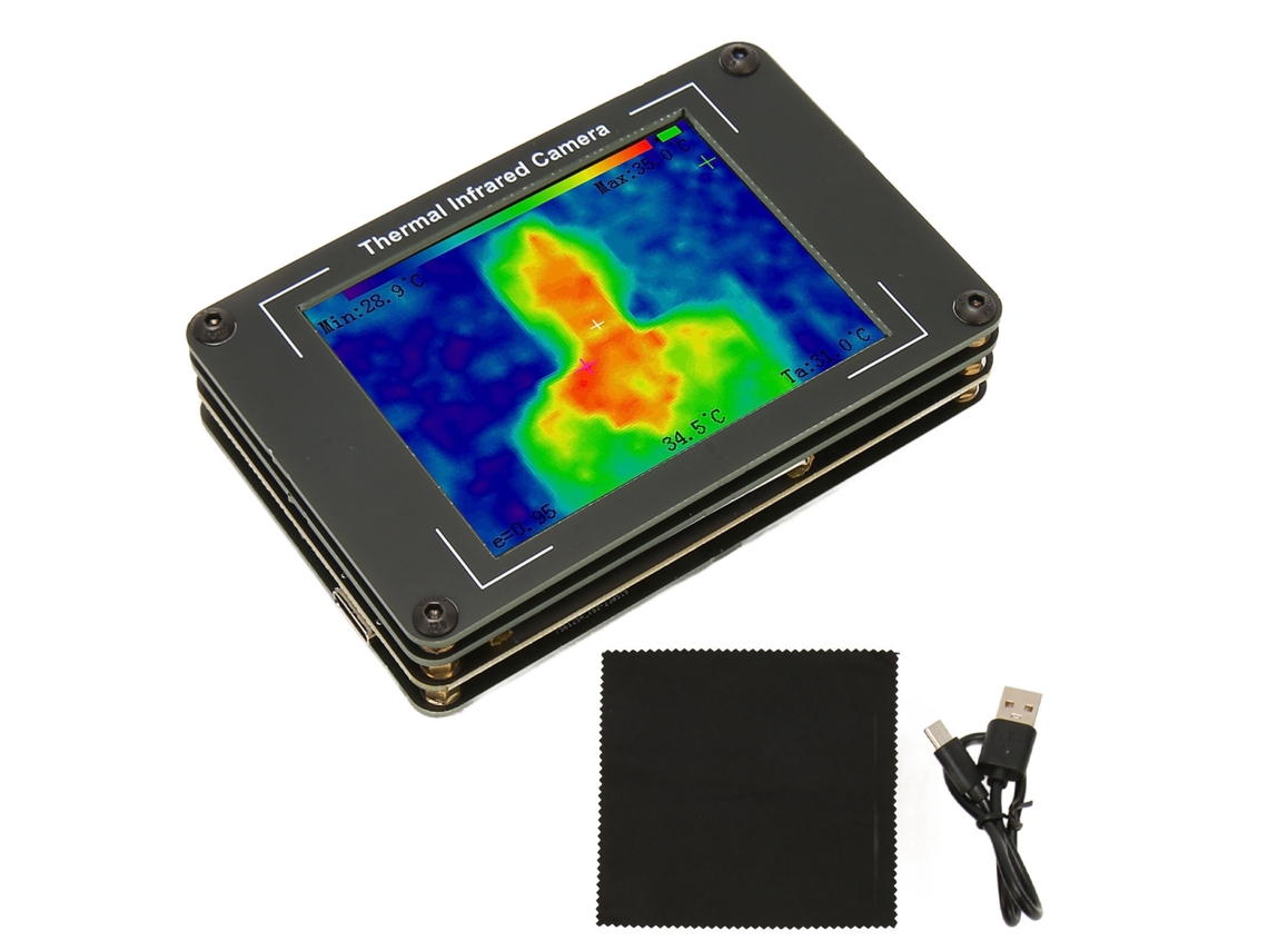 Cámara térmica infrarroja (pantalla LCD de 3,4 pulgadas, batería recargable de 1800 mAh)