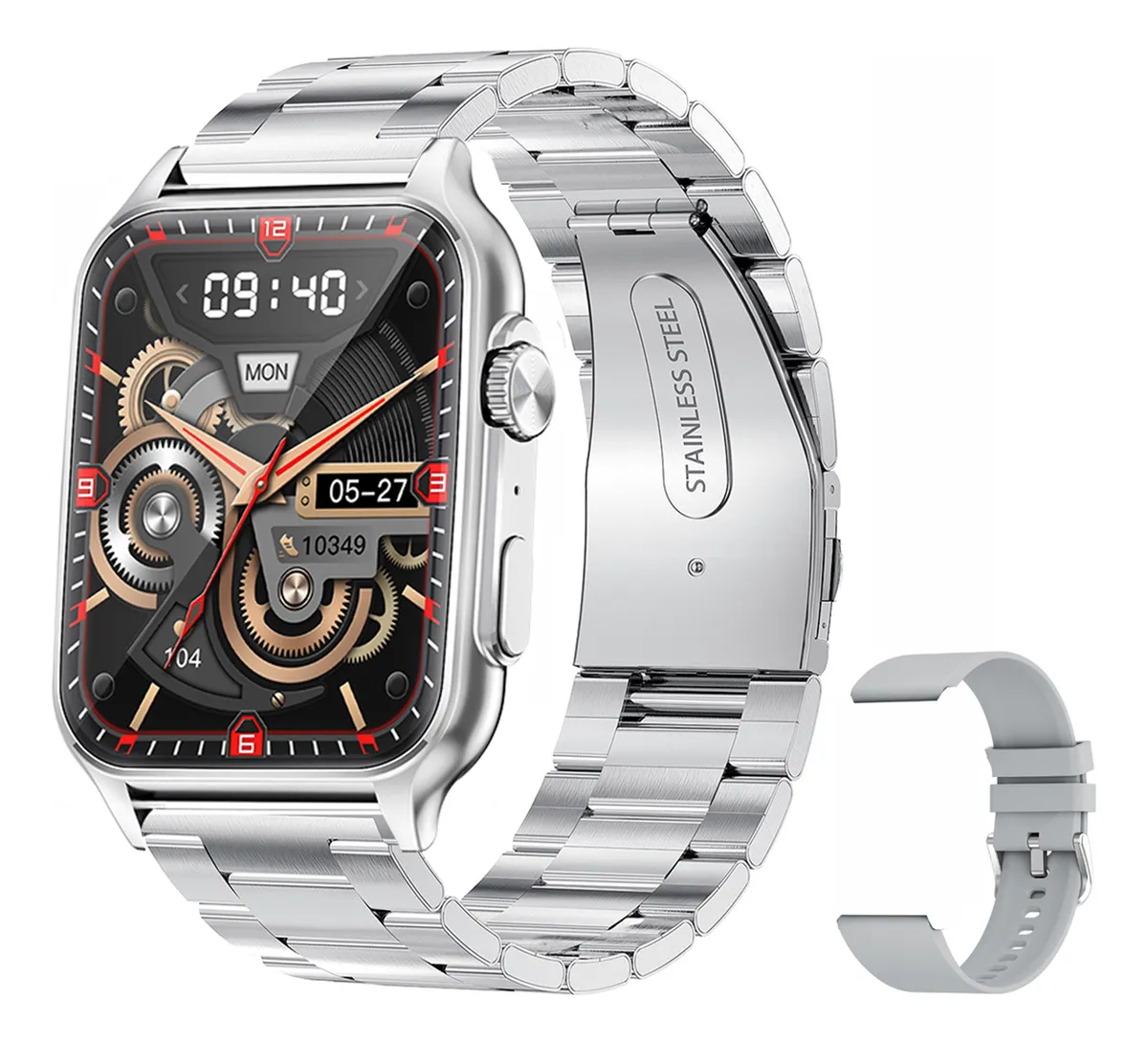 Reloj inteligente Moni Vayotoy con pantalla táctil completa y cuerpo completo.