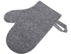 Guante De Sauna De Fieltro, Al Calor, Con Aislamiento Térmico Y Presilla Para Colgar, Transpirable, Absorbente, Unisex,