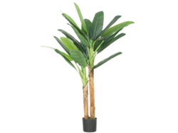 Platanero Artificial, 150 Cm, 2 Troncos, Planta Decorativa De Interior En Maceta, Verde.