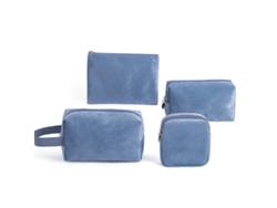 Juego de 4 bolsas de maquillaje de viaje, nailon, organizador de cosméticos KOFIHETY