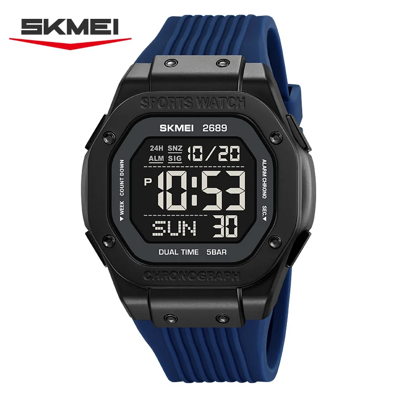 Reloj De Pulsera Deportivo Para Exteriores, Reloj De Hombre, Despertador, Resistente Al Agua, Cronógrafo Elegante.