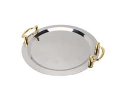 Bandeja para aperitivos con forma de caqui, con 4 compartimentos y tapa, ideal para el salón.