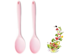 Juego de 2 cucharas de cocina de silicona - Resistente al calor RNEMITERY