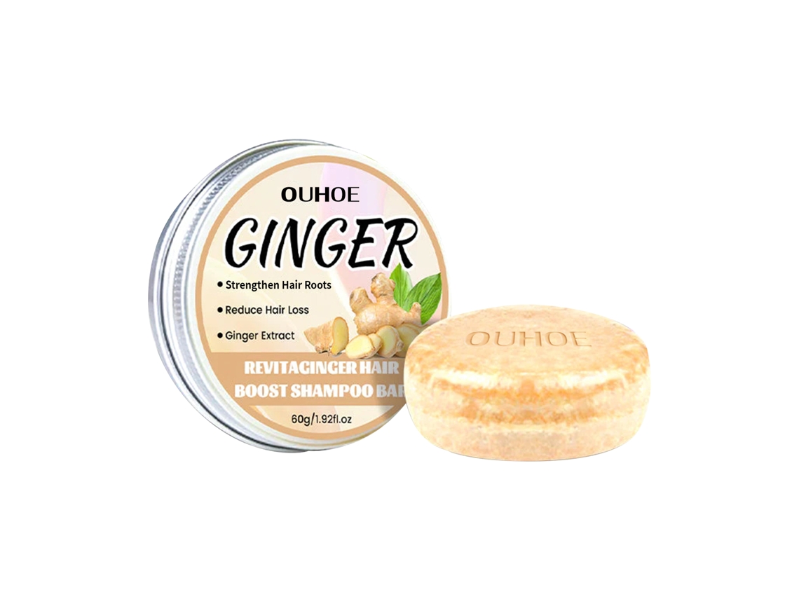 Champú sólido de jengibre Ouhoe para el crecimiento del cabello.