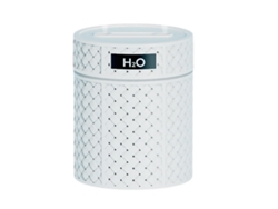 Humidificador retro de 600 ml de tela tejida, luz nocturna degradada, boquilla doble Kofihety