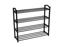 Estantería Zapatero 4 Baldas Neo Negro 63x20x62cm O91