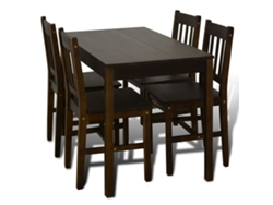 Maison Exclusive - Mesa De Comedor Y 4 Sillas Madera Marrón