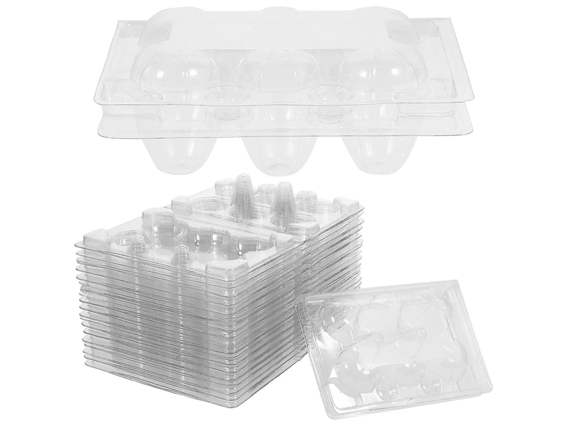 Pack de Bandejas SINI TECH STORE, 50 ovos de codorniz, 6 compartimentos, plástico transparente, dispensador