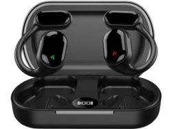 Auriculares abiertos de conducción ósea Bluetooth 5.3 JIAPEI con gancho, resistentes al agua IPX5 (negro)