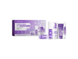 Kit blanqueador dental morado: cuidado para dientes limpios y aliento fresco.