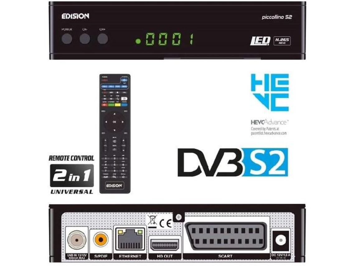  Receptor Satélite Piccollino S2 Negro (Reacondicionado Como Nuevo)
