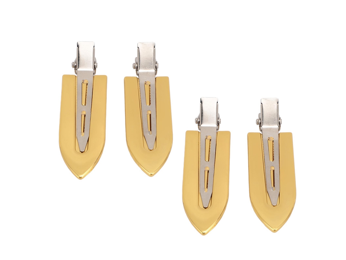4pcs Pinzas Para Pelo Sin Pliegues Evitan Rasguños Pinzas Planas Para Peinado Bangs Ondas Maquillaje Mujer Niña