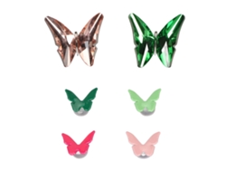 Juego De 6 Adorables Clips Decorativos Para Zapatos, Hechos A Mano, En Plástico Verde Y Rosa.