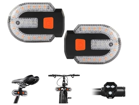 Luz trasera de bicicleta con señal de giro, luces traseras de bicicleta divididas, control remoto inalámbrico, luces traseras de bicicleta con seña...