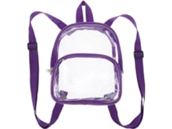 Mini Mochila Transparente De Pvc, Impermeável E Leve, Na Cor Roxa, Para Meninos E Meninas.