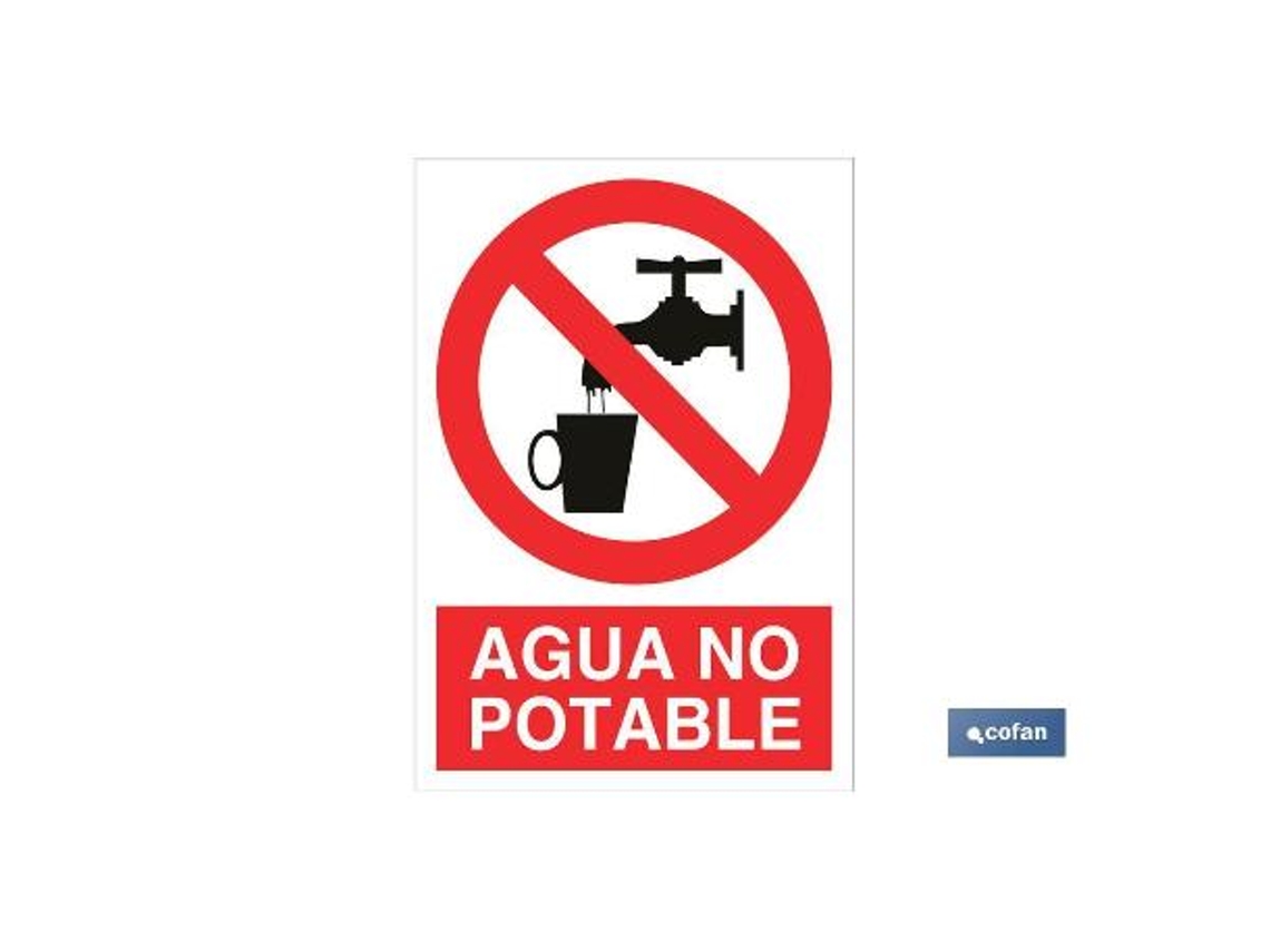Señal adhesivo 297x210mm. agua no potable