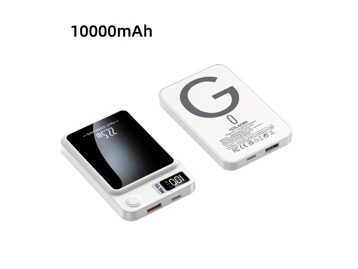 Nuevo Cargador Portátil Con Carga Ultrarrápida Por Cable De 22,5 W Y Carga Inalámbrica De 15 W, Compatible Con Dispositivos Apple.