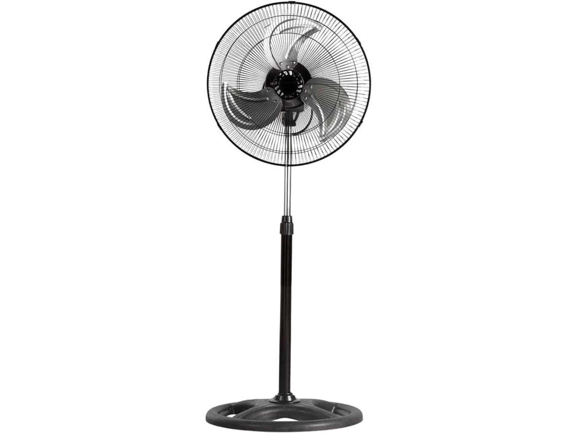 Ventilador de pie pedestal 18 pulgadas aspa metálico giratorio 3 velocidades silencioso negro COSHANO