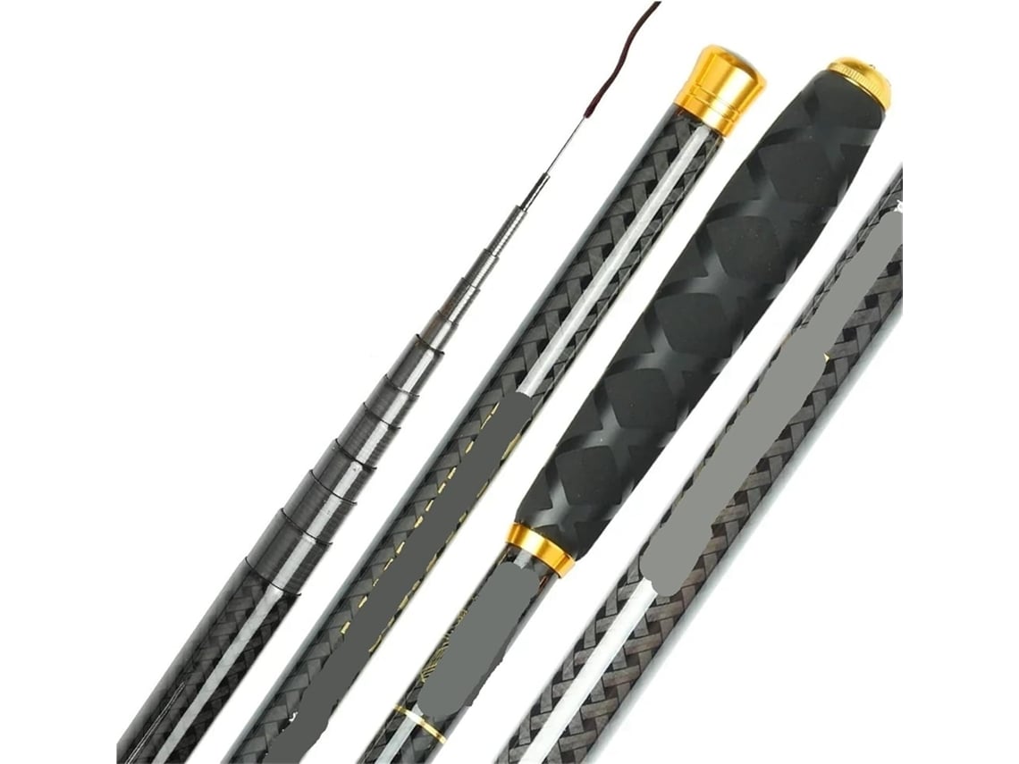 Caña De Pescar Telescópica Ultraligera Y Duradera Fibra Carbono, Mini Equipo Viaje Para Pesca Carpas, 3,6 M...
