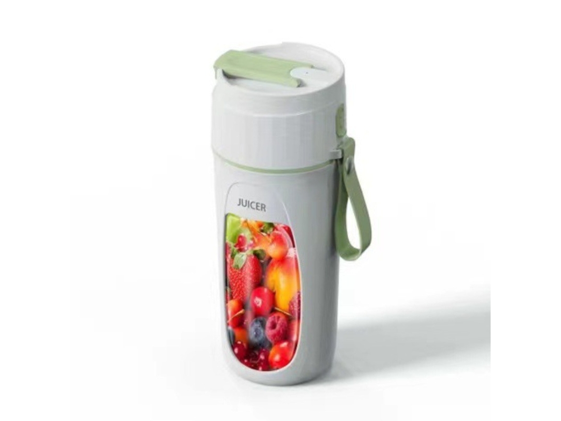 Exprimidor Portátil 8 Cuchillas 340ml Gran Capacidad Blanco Verde Siurn