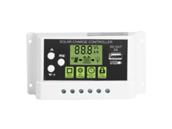 Controlador De Carga Solar Inteligente Pwm De 12v/24v Y 10a Con Pantalla Lcd Y Salida Usb.