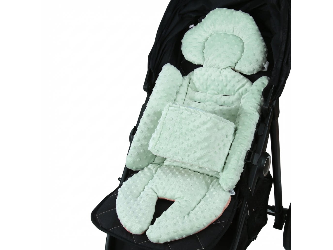 Cojín de felpa suave para cochecito de bebé con soporte abdominal cómodo y transpirable DIGITALLAB Verde