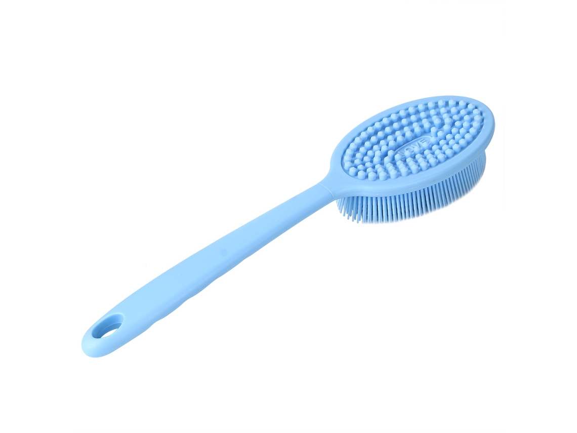 Cepillo Multifuncional De Silicona Con Mango Largo Para Baño Y Lavado De Platos - Azul