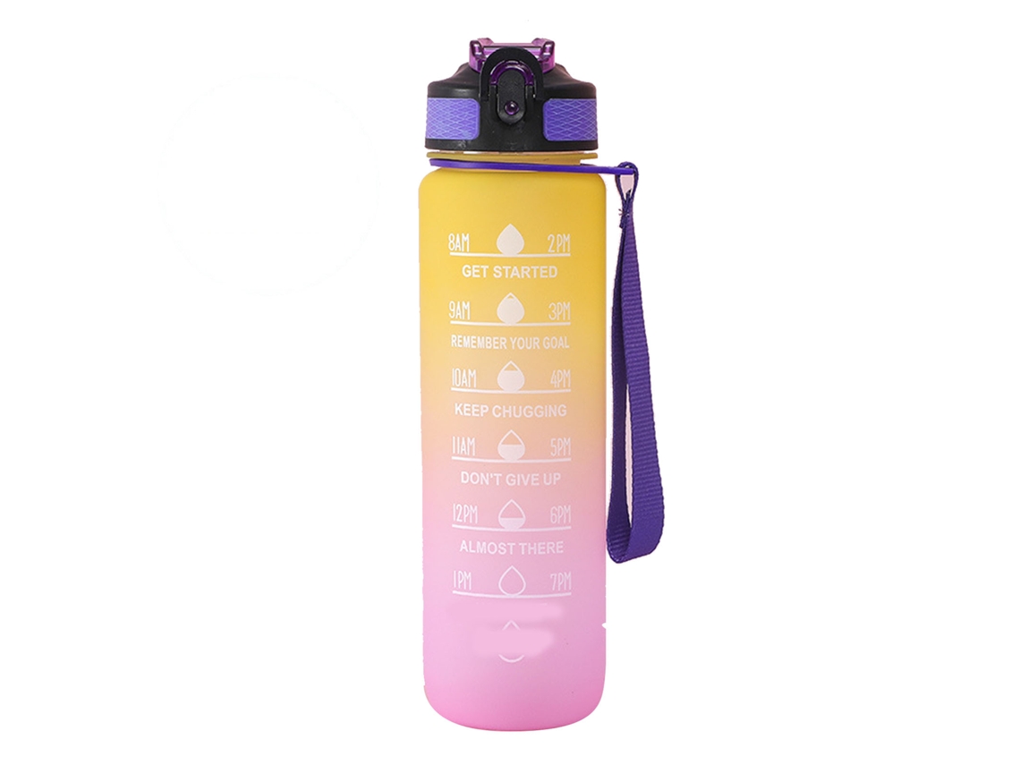 Botella De Agua Deportiva Con Pajita Automática Antigoteo, 1 Litro, Para Gimnasio Y Actividades Al Aire Libre.