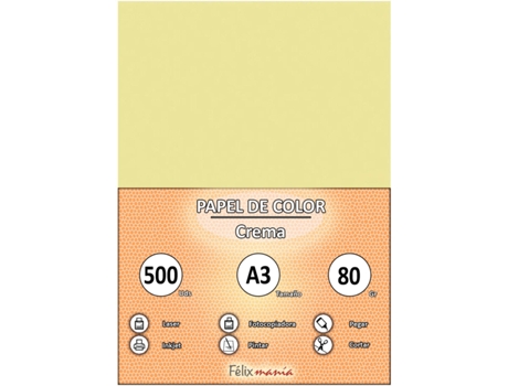 80Gr A3 Paper Cream 500 Hojas