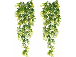 2 Unidades De Hiedra Amarilla Artificial Para Decoración De Bodas, Cocinas, Jardines Y Oficinas.