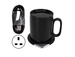 Calentador De Tazas Eléctrico Con Carga Inalámbrica Para Teléfonos Impermeable Reconocimiento Inteligente 100‑240v Plug Uk