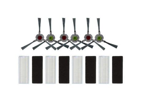 11 unids/set Kit de repuesto de cepillo lateral de filtro para Ecovacs Deebot U2 Dgn22 accesorios de Robot aspirador