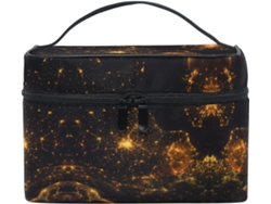 Neceser Cuero Con Cremallera Portátil Organizador Diseño