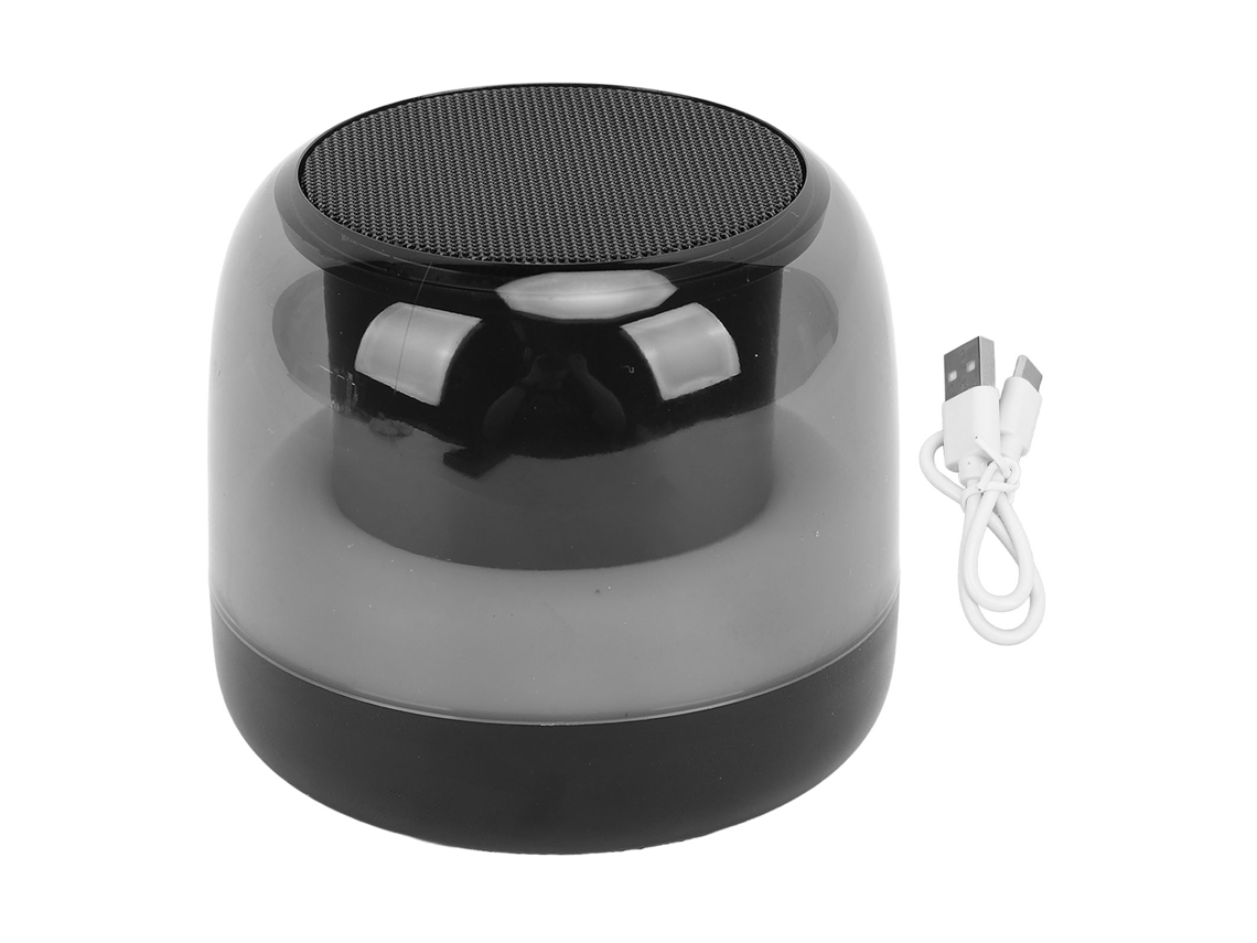 Altavoz Bluetooth 5.3 Con Luces Rgb, Subwoofer Hifi Inalámbrico Portátil, Compatible Con Unidades Flash Usb, Color Negro.