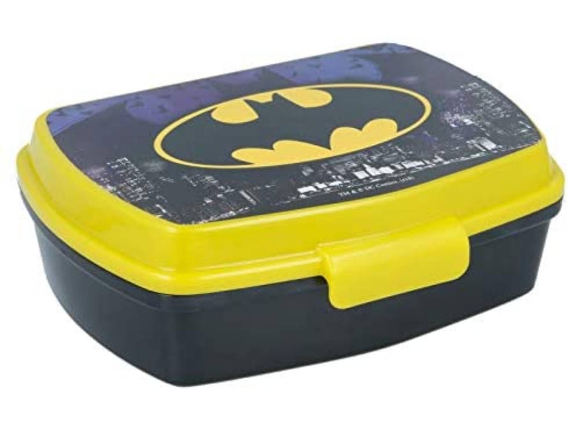 Lonchera BATMAN (Negro - Plástico - 5.5 x 16.5 x 11 cm)