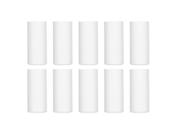 10 Rollos De Papel Térmico Blanco Grueso Imprimible Para Impresoras Pequeñas De 57x25 Mm.