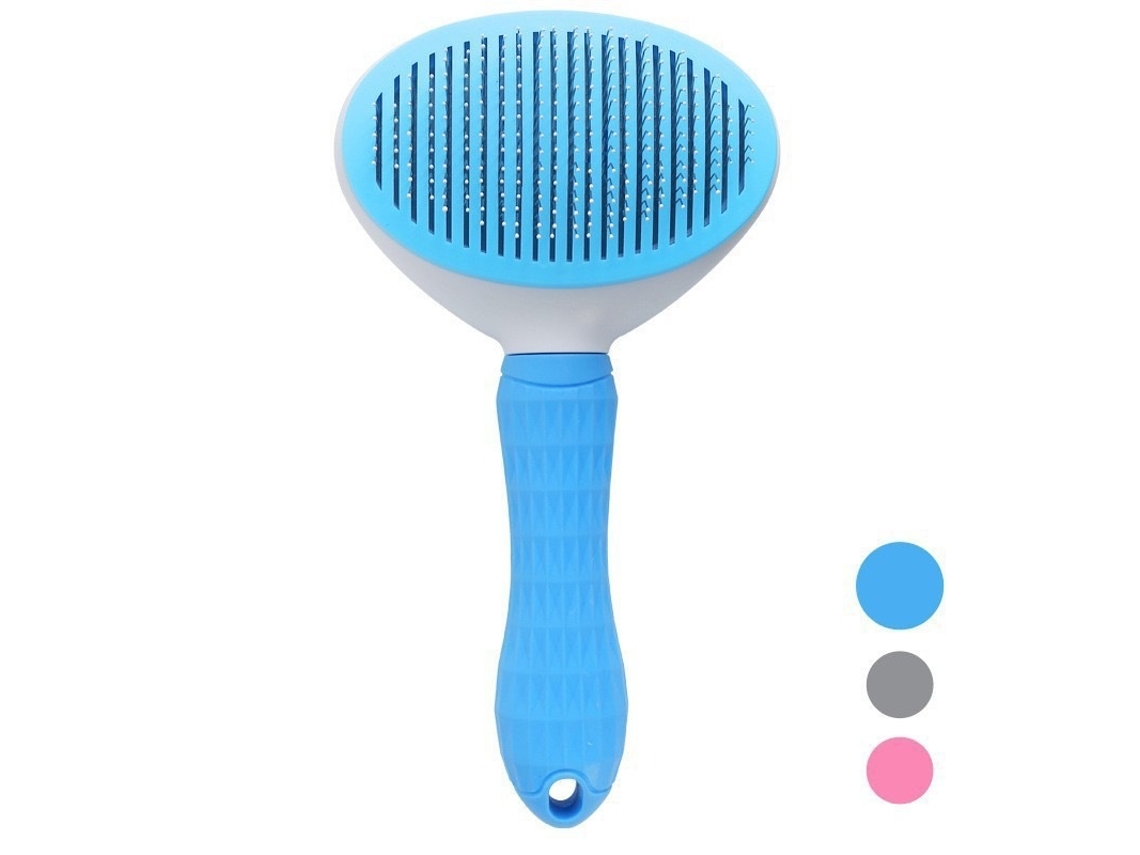 Cepillo Automático Para Mascotas, Eliminación De Pelos Sueltos, Diseño Antideslizante,azul