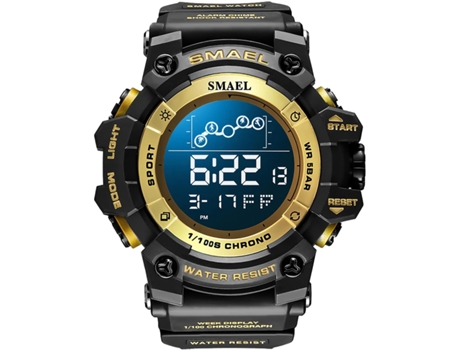 VEANXIN Relojes digitales Reloj de pulsera deportivo resistente al agua 50M-Oro negro