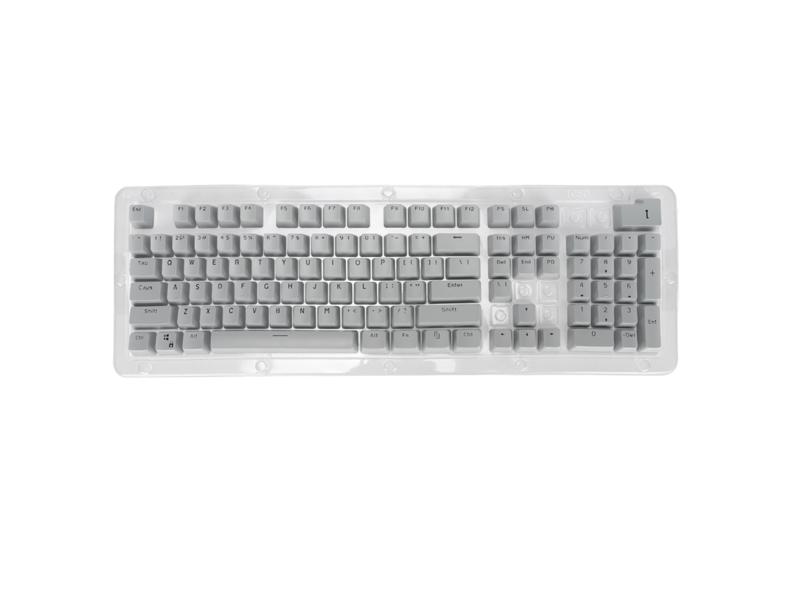 Keycaps 106 Teclas Altura Oem Injeção Bicolor Opaca Opq Para Teclados Mecânicos 61/87/104 Teclas Cinza Claro Preto