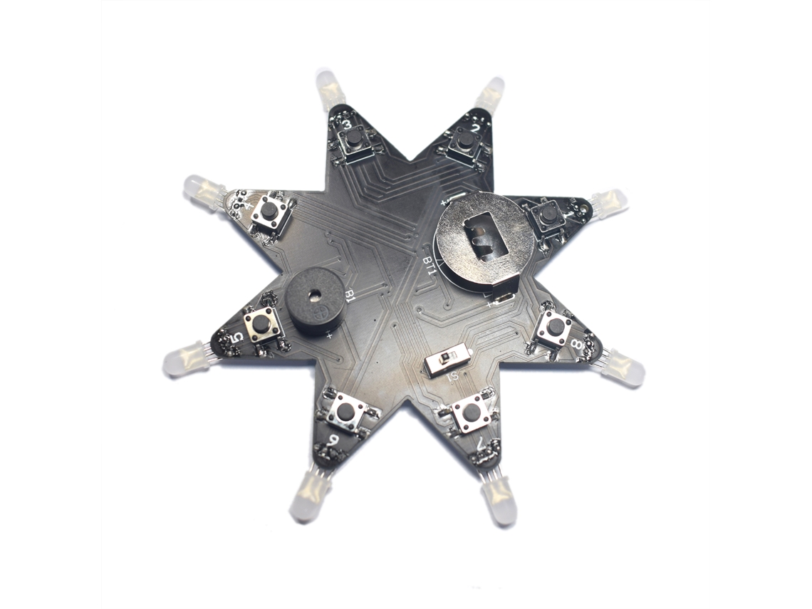 Kit De Bricolaje: Lámpara Led Octogonal En Forma De Estrella Con Efecto Musical Para Navidad.
