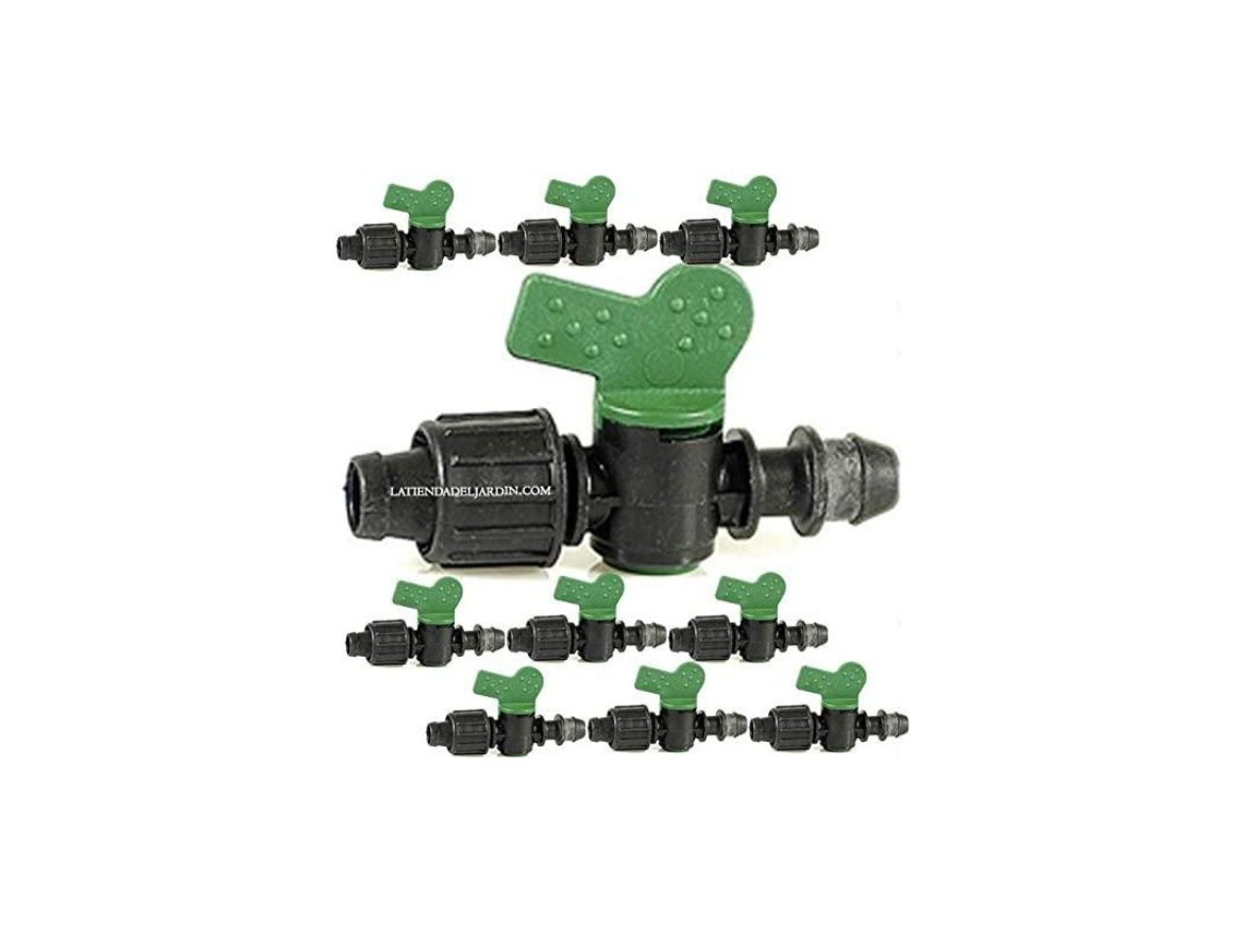 Pack 10 X Llave De Paso Cinta Goteo 16Mm A Toma SUINGA