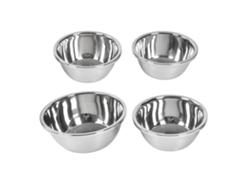Juego de 4 tazones de acero inoxidable para mezclar, tazón de sopa resistente, antiadherente, utensilio de cocina