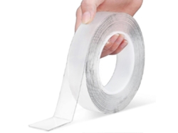 Fita adesiva dupla face ultrarresistente, transparente, lavável, não deixa marcas, multifuncional para pisos, móveis e superfícies lisas.