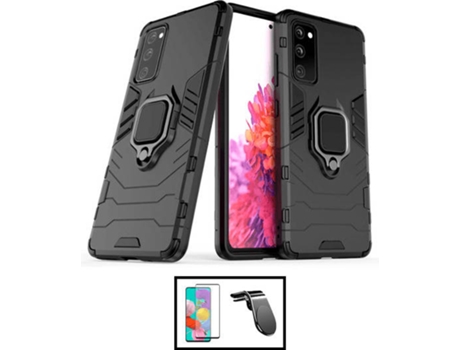 Kit Carcasa 3x1 + Protector de Pantalla Samsung Galaxy S21 FE 5G PHONECARE Negro