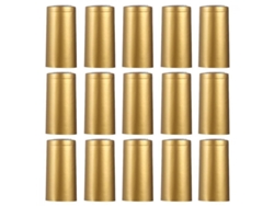 100 unidades de film termorretráctil para botellas de vino, tapón de plástico para bodegas, restaurantes y hogares, 6x3x3cm, dorado