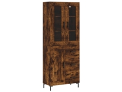 Maison Exclusive - Aparador Alto Madera Contrachapada Roble Ahumado 69,5x34x180 Cm